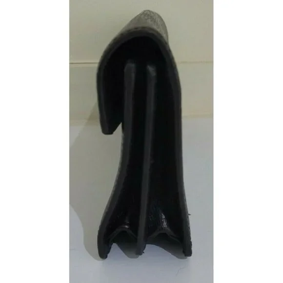 Antonio Melani Lizzard Croc Embossed Brown Leather Turn LockClutch Handbag Purse - Picture 4 of 9